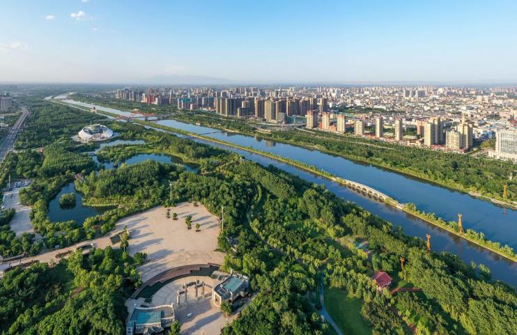 汾河文化生態公園如畫風景