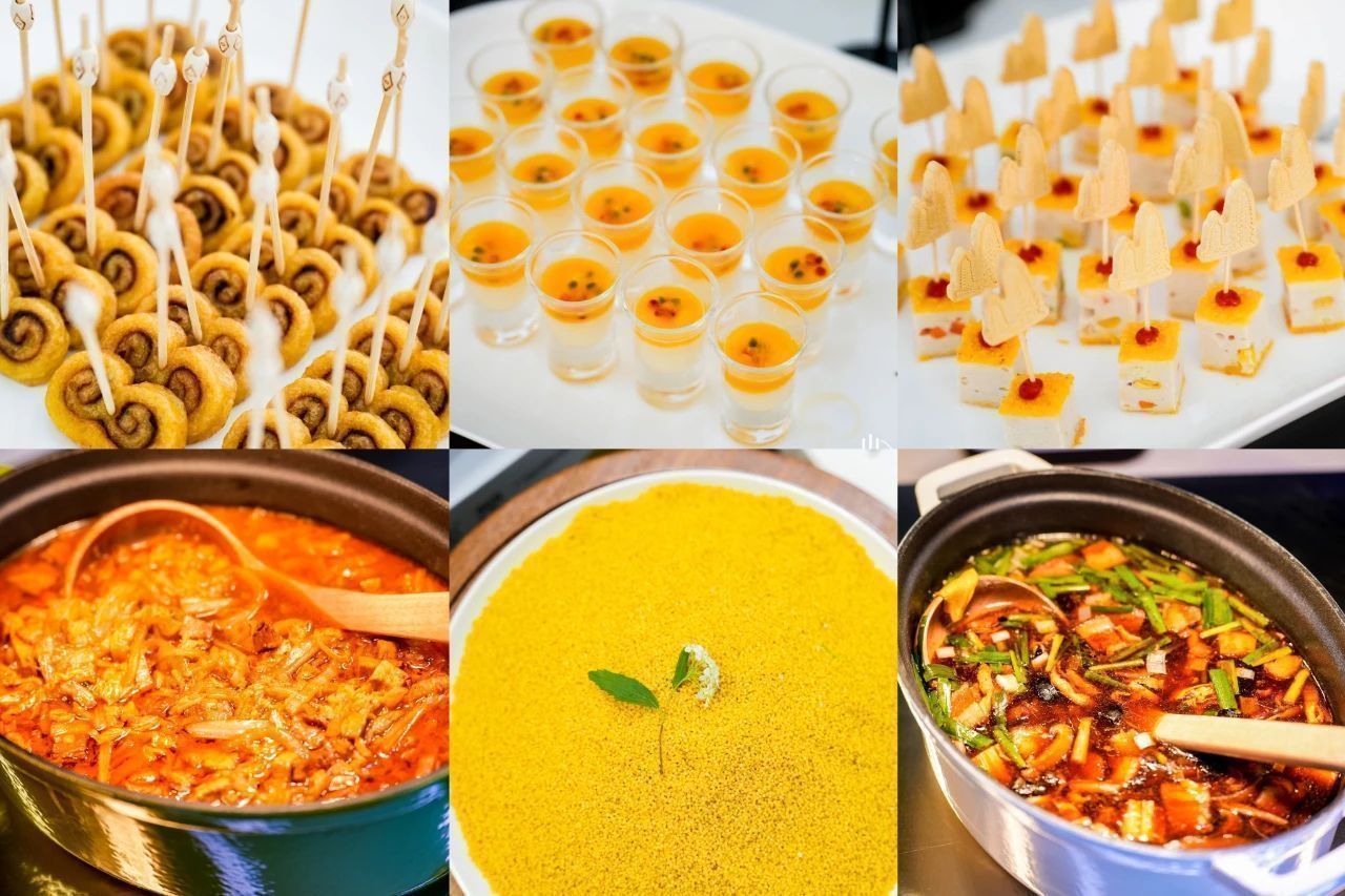 “山西之夜”會場展示區的特色雜糧食品。（圖片來源：人說山西好風光微信公號）