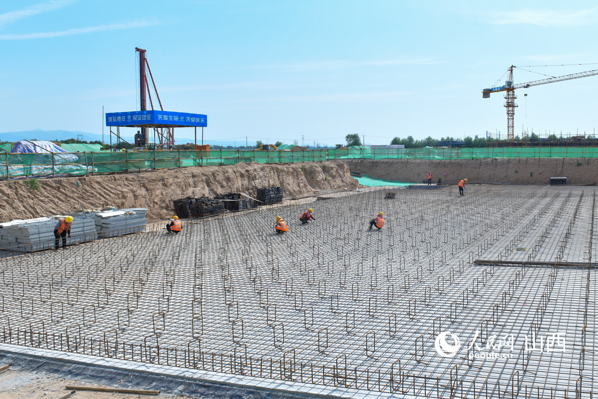 山西省侯馬市北莊地表水廠建設現場。人民網記者 焦搏文攝